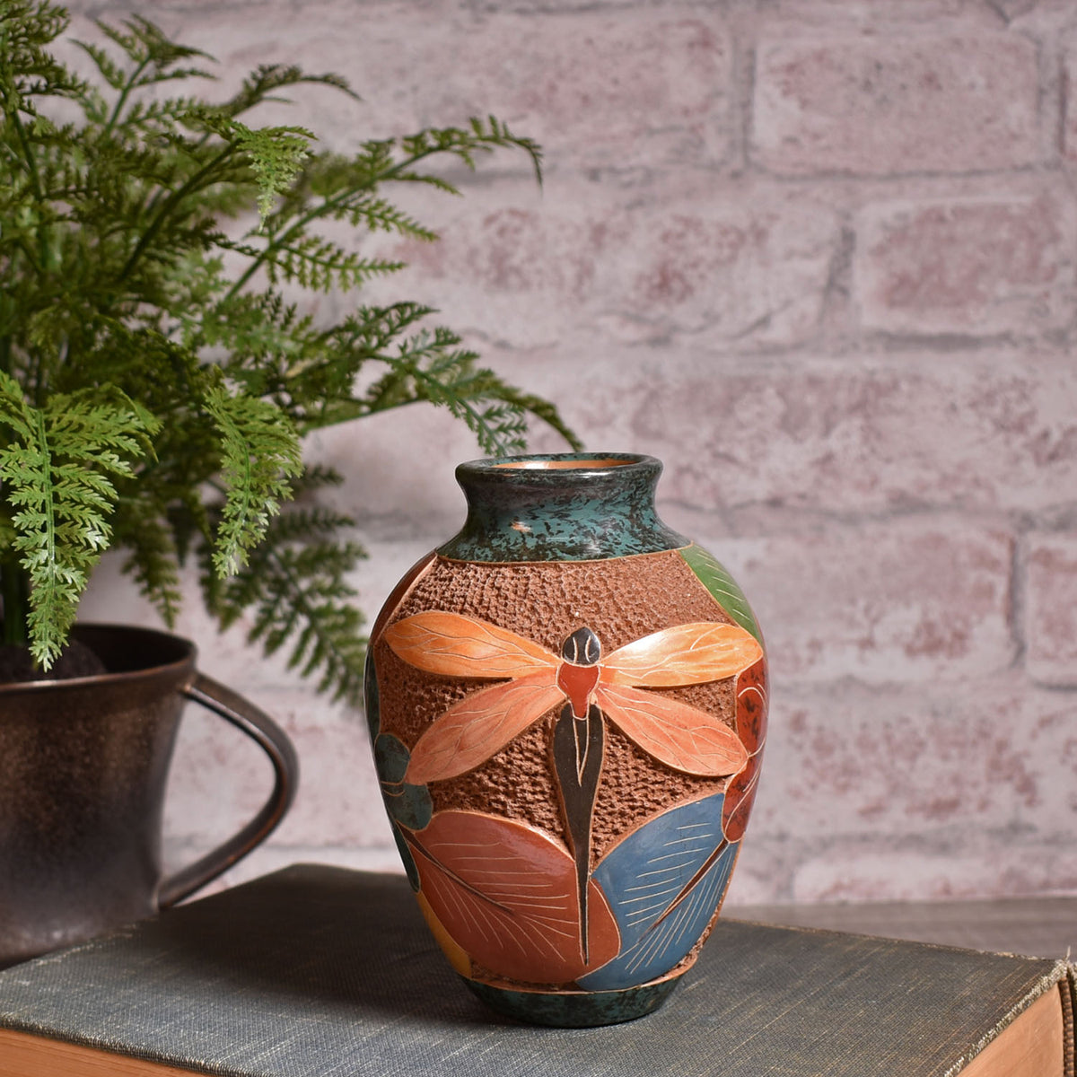 Heart Garden Soapstone Pen Cup Vase, Handcrafted in Kenya, Purple